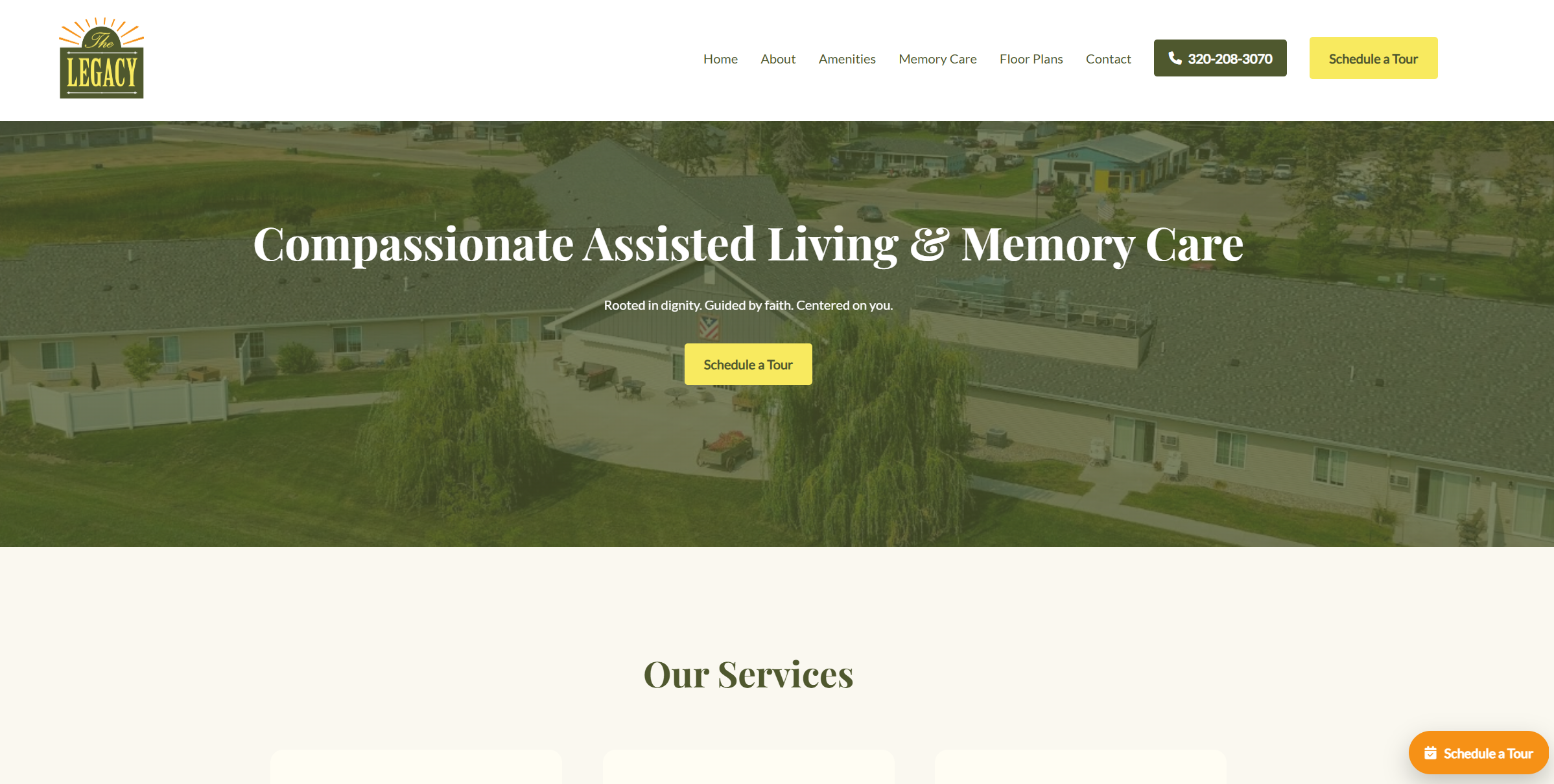 Senior care website project preview