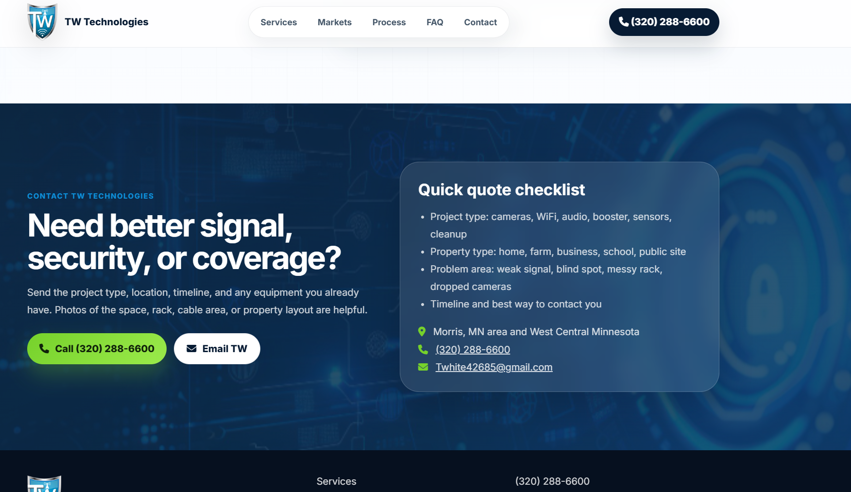 Technology website project preview